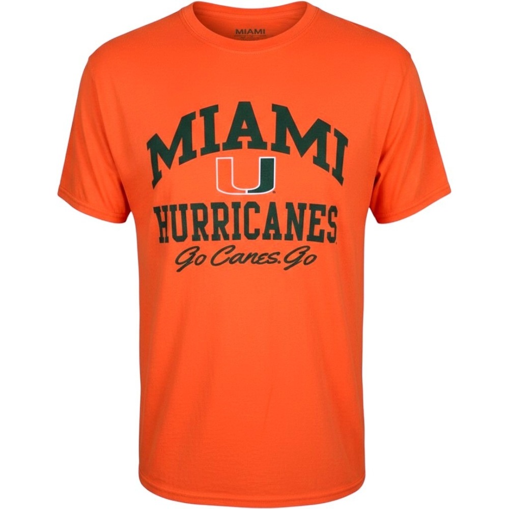 Top of the World Miami Hurricanes NCAA Graphic Tee Shirt Mens XL Orange NEW